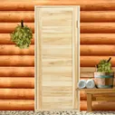 Дверь для бани и сауны из шпунтованной доски липа Эконом 160х70 см