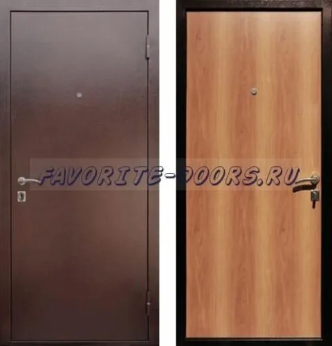 Недорогие: Дверь REX Супер Эконом Орех миланский металлическая (Сторона открывания: Левая, Размер короба - 960*2050 мм)